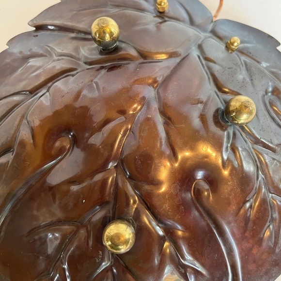Vintage Copper Grape Leaf Metalware Tray - Picture 10 of 11
